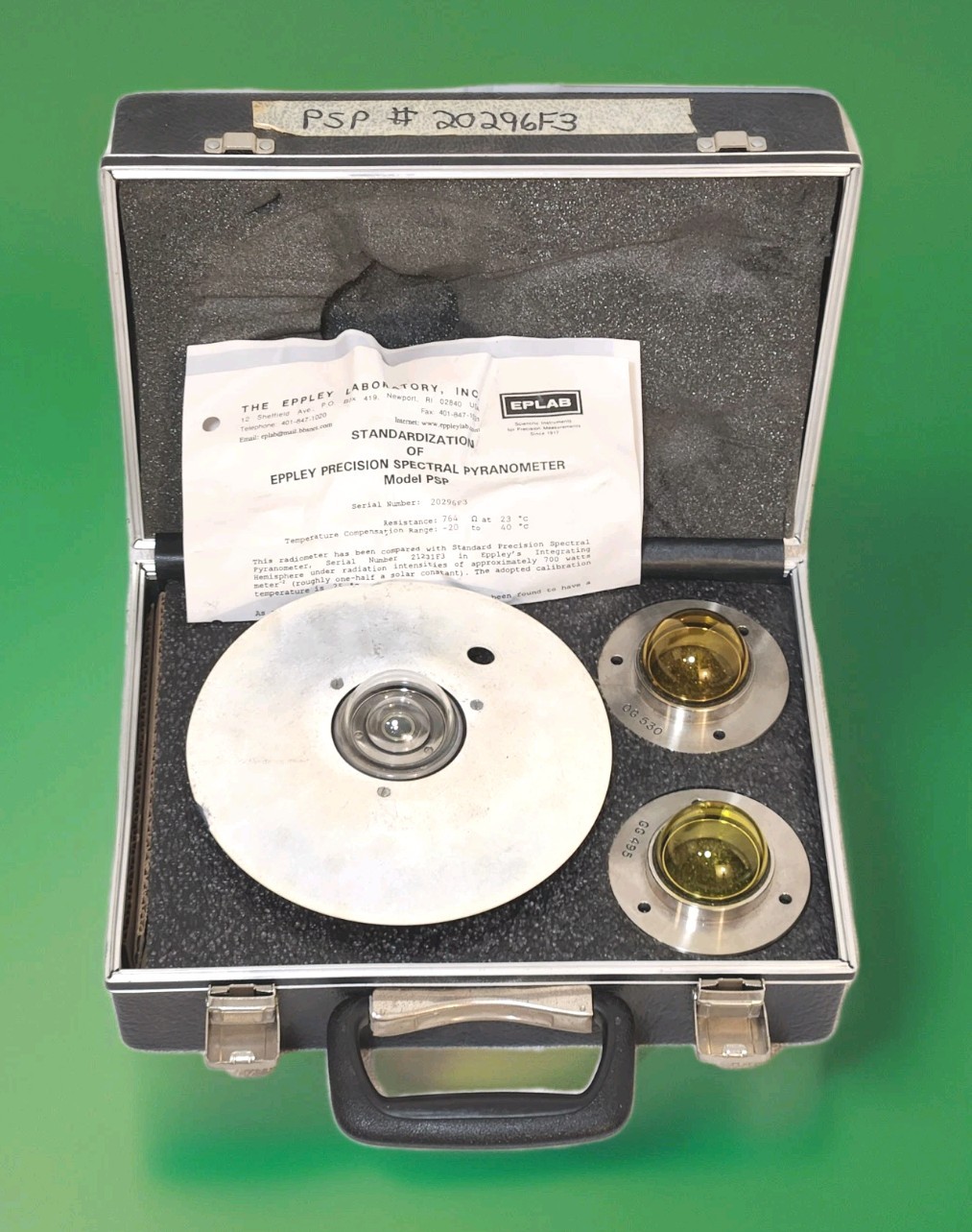 EPLAB Eppley Precision Spectral Pyranometer Model PSP With Case SN 20296F3