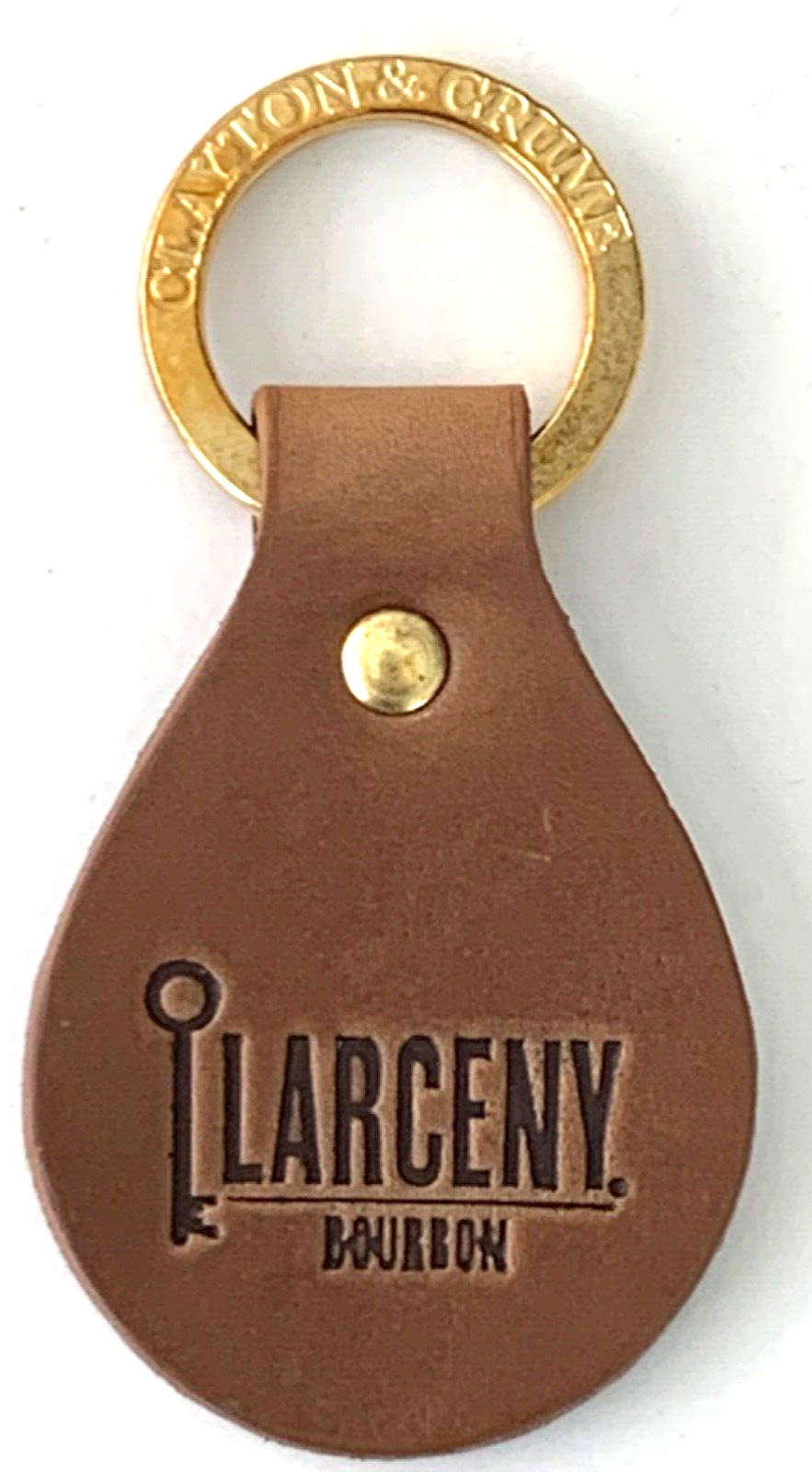 LARCENY  BOURBON  WHISKEY  LEATHER  KEY FOB  CLAYTON & CRUME   BRAND NEW