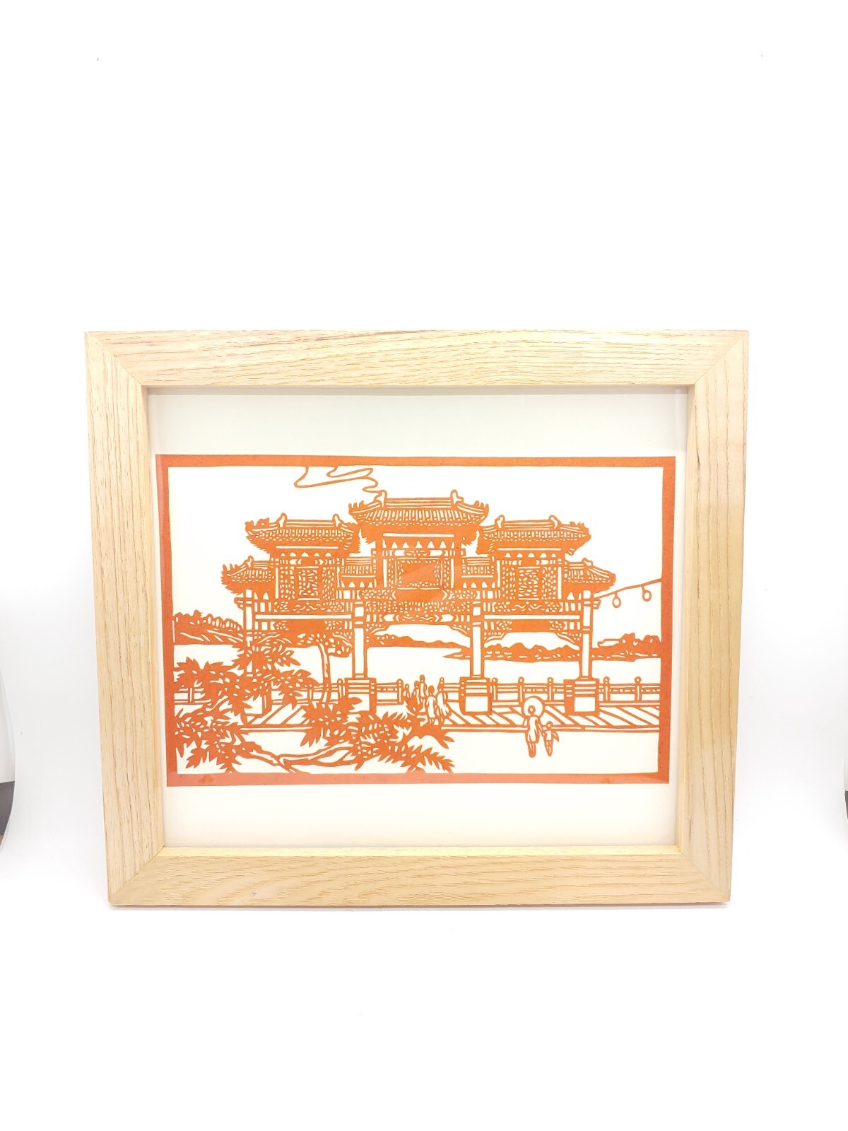Chinese paper-cutting,  the large archway at the Summer Palace in Beijing