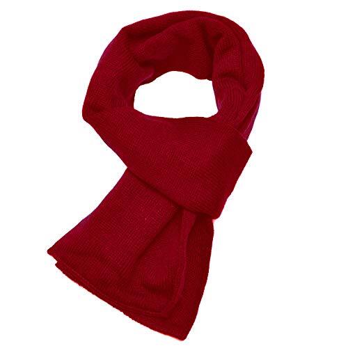 Gelante Men Classic Knit Winter Scarf Warm Double layer Red
