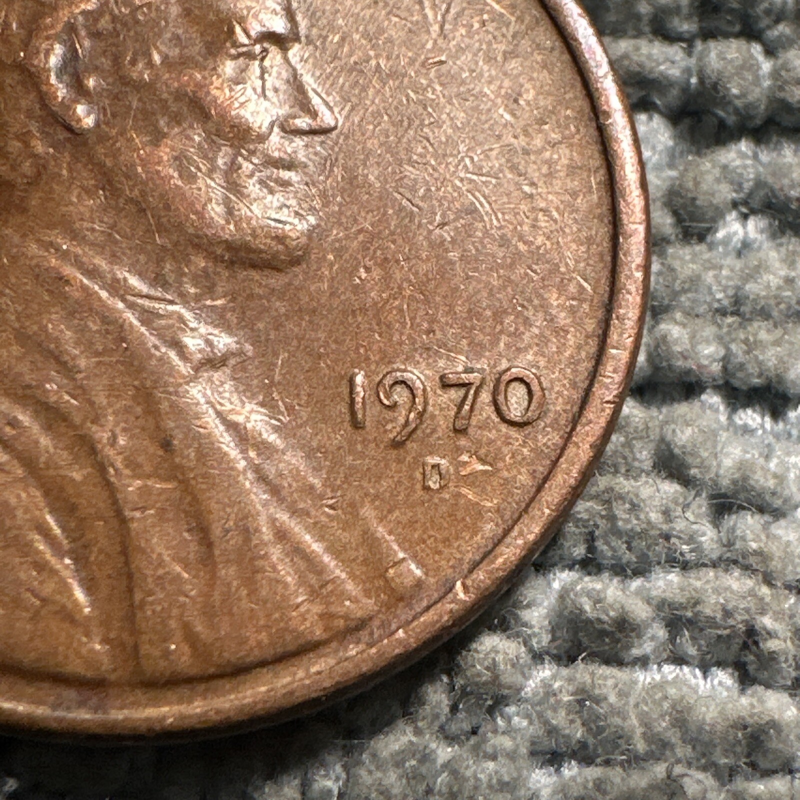 1970 D Lincoln Memorial Cent With A Doubled Die Reverse Machine Doubling