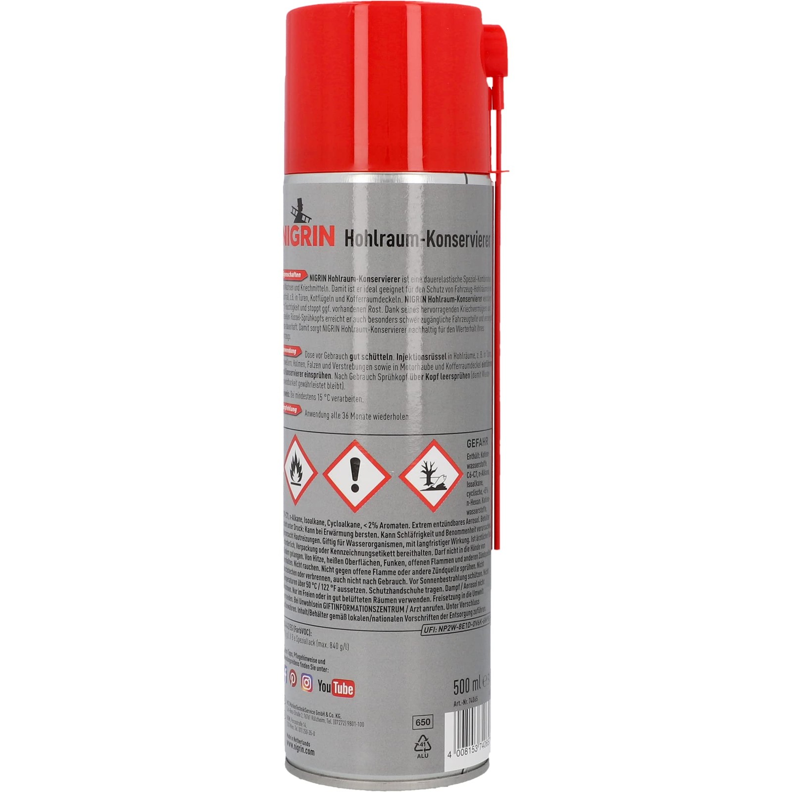 Cavity Preserver, Protects Vehicle Cavities from Rust, 500 ml