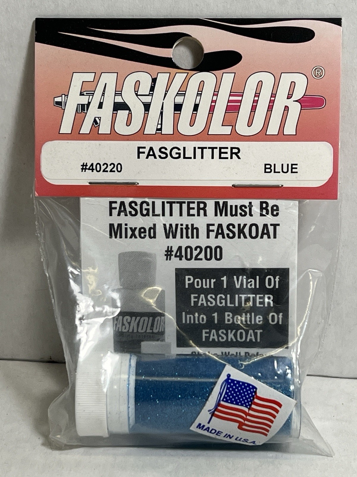 PARMA FASKOLOR #40220 FASGLITTER BLUE GLITTER Paint For Clear RC Cars Trucks