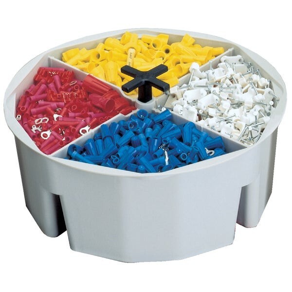 (3)-CLC 2.5 In. Heavy-duty 4 Compartment Full Round Bucket Tray Model: 1152