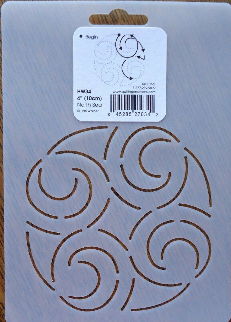 Stencil Quilting North Sea HW34 4" 10cm quilt crafts embroidery QC CL sew