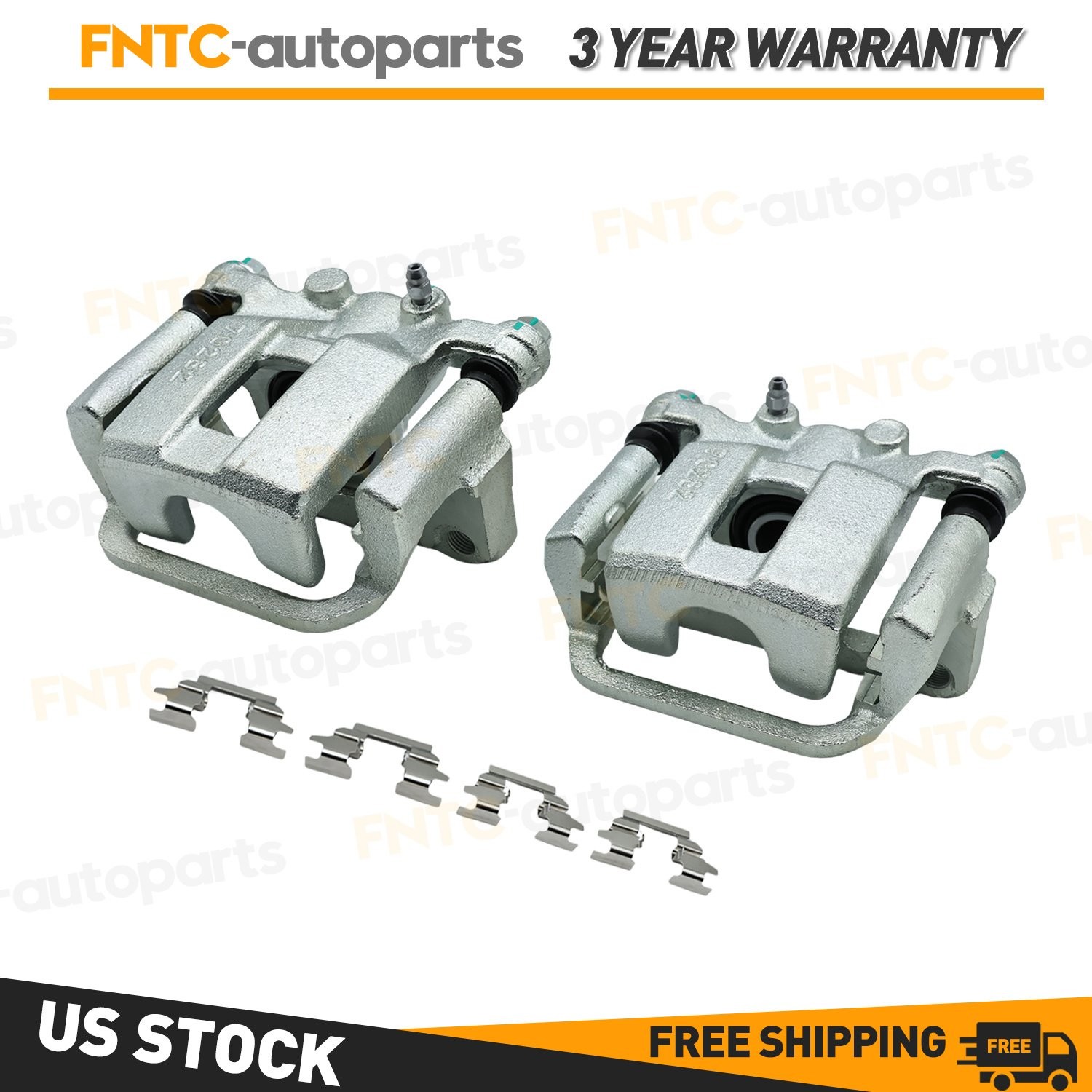Rear Pair Brake Calipers w/ Bracket Left Right Fits For 2008-2013 Nissan Rogue