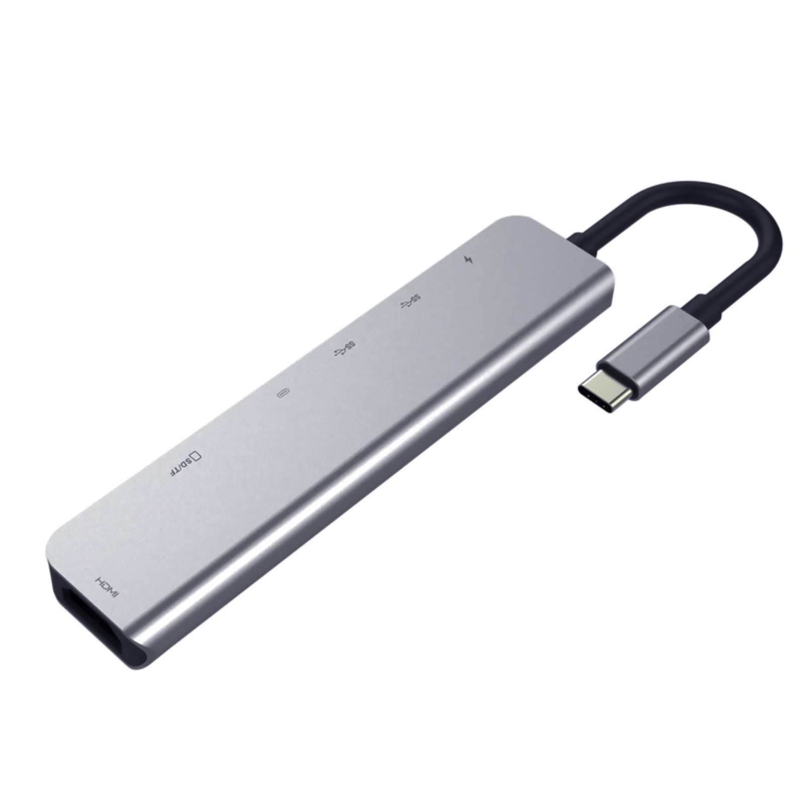 Laptops 7 in1 Type C Hub To USB 3.0 4K HDMI USB Docking Station USB-C PD TF Card