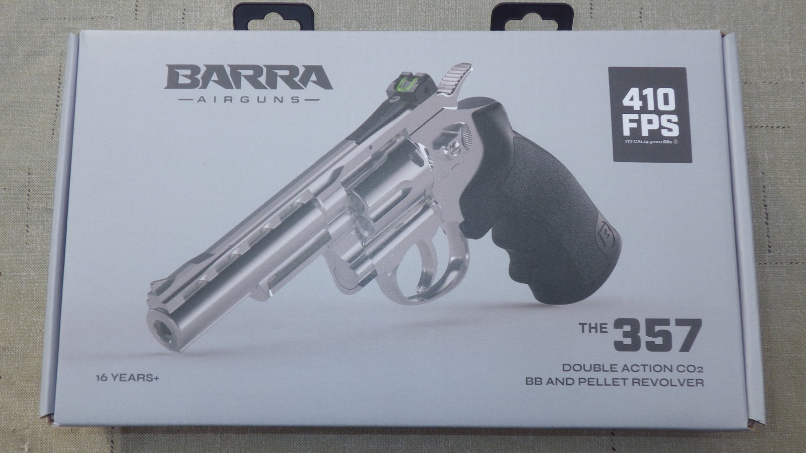 Barra 357 CO2 BB Revolver 4" Nickel .177 Cal – Full Metal, 6-Shot + 18 Cartridge