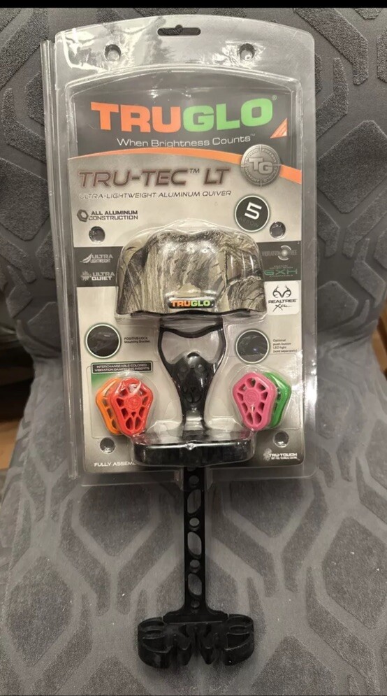 TRUGLO - Tru-tec LT Ultra-lightweight Aluminum Quiver,Bow Quiver, Archery J50