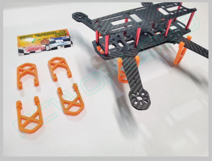 QUADCOPTER LANDING FEET SET 3D PRINTED HI-VIS ORANGE PLA FITS*250-280-300 FRAME