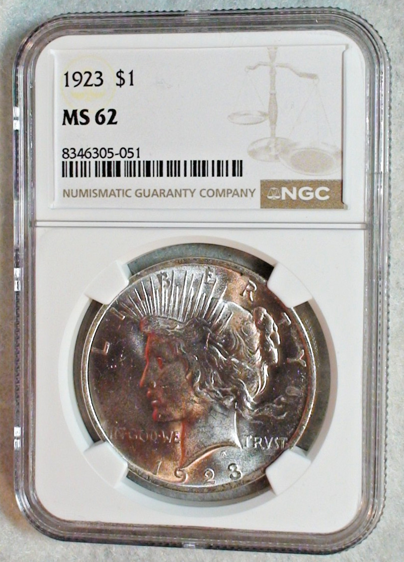 1923 P Peace Dollar NGC MS62 UNCIRCULATED $1 Coin BUY IT NOW!