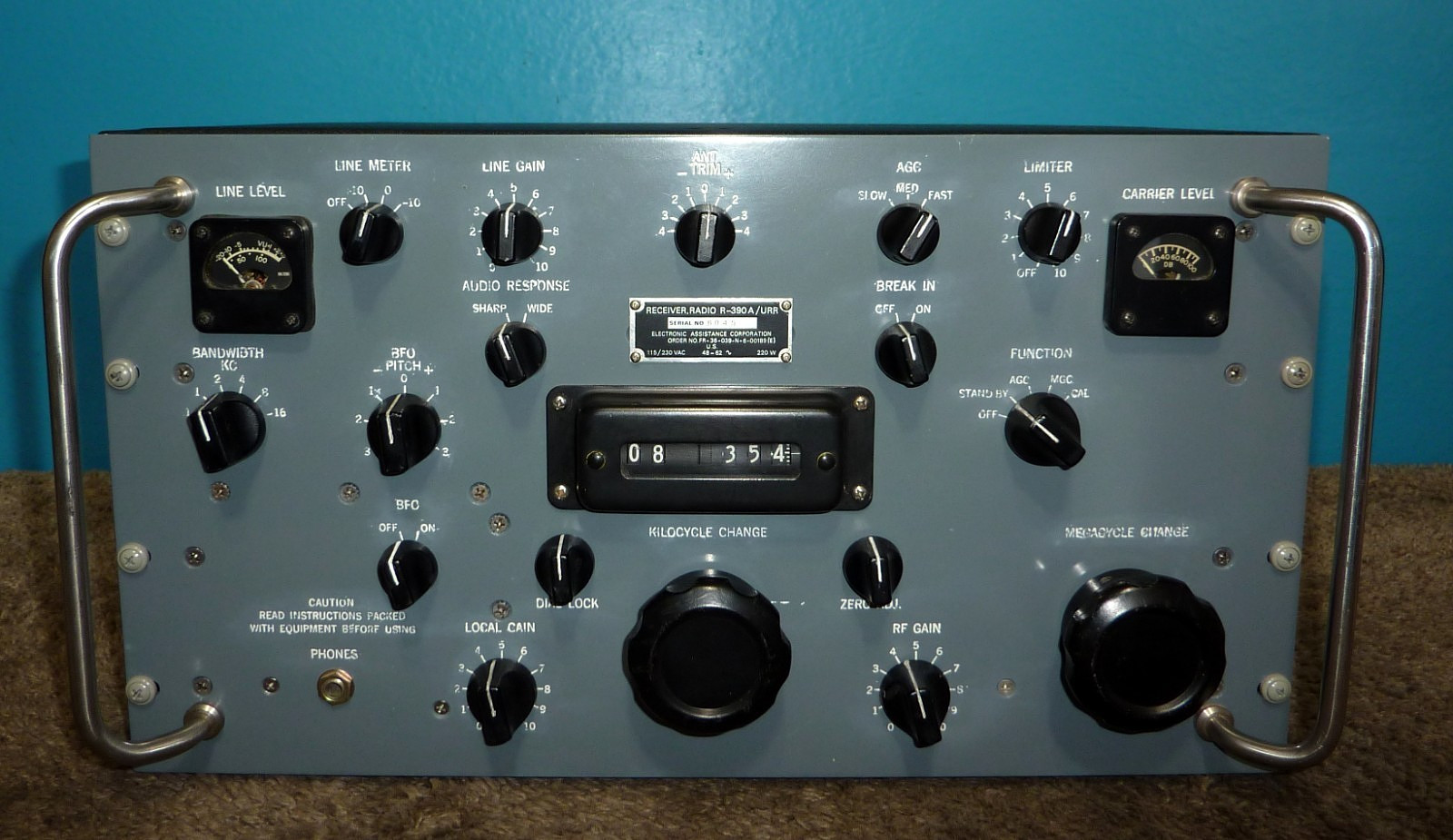 EAC R-390A/URR Radio Receiver Completely Overhauled by W6IRD Excellent Condition