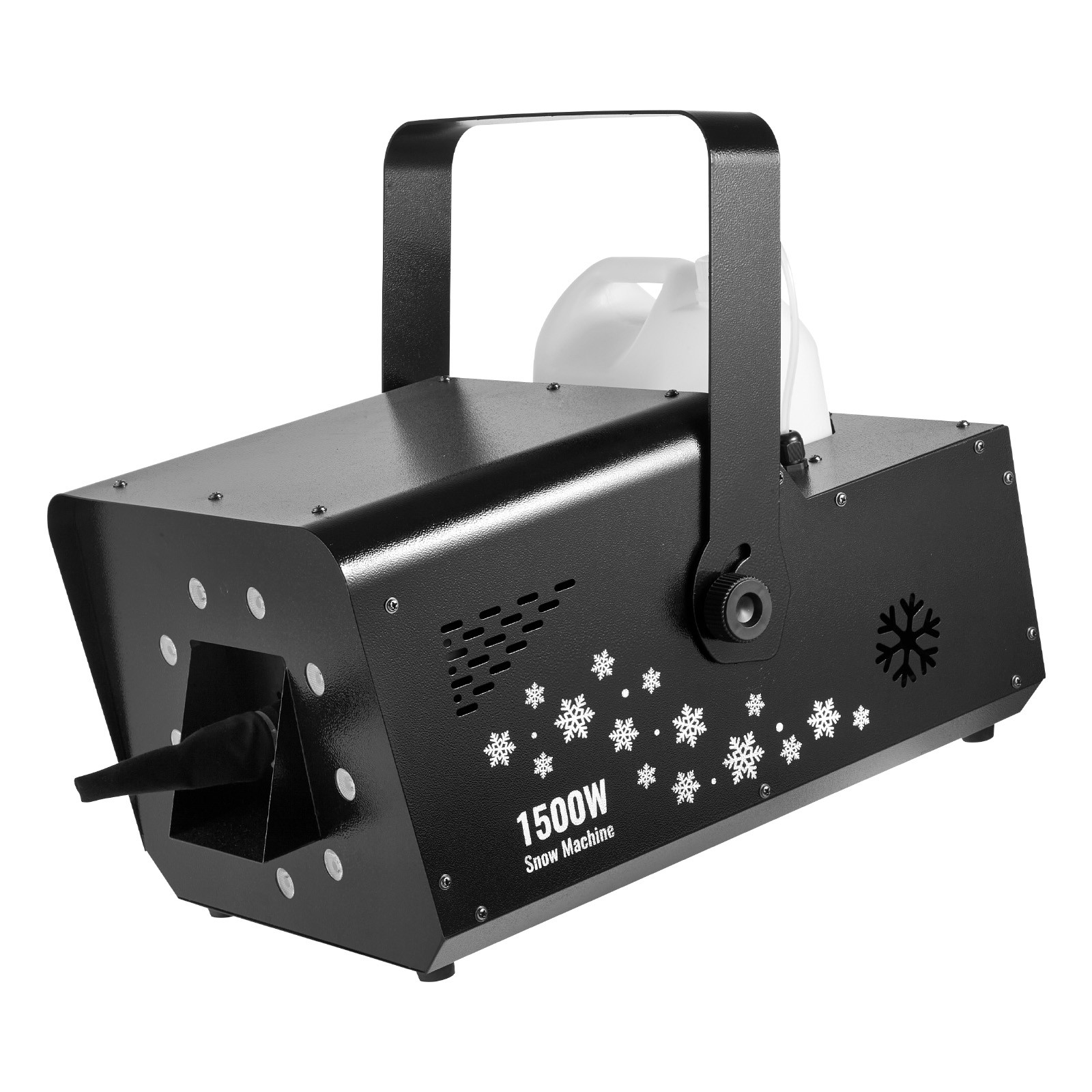 VEVOR 1500W Snow Machine with LED Light Handheld Hanging Remote & DMX512 Control