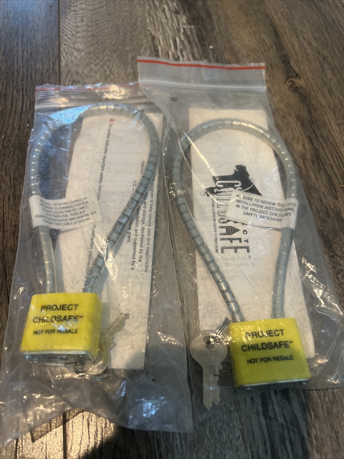 2 Pack Gun Lock Trigger Pistol Shotgun Rifle Project Child Safe Steel Cable