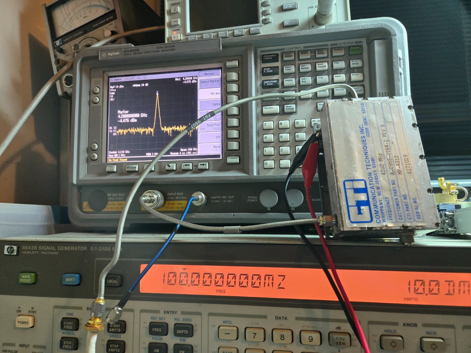 CTI Communication Techniques Inc. MP-4312 Cavity Oscillator 4.2 GHz Tested (data