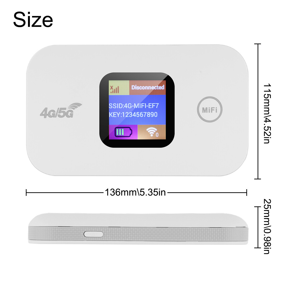 Portable LTE 4G Wireless WiFi Router Mobile Broadband MIFI LCD Hotspot 2100 mAh