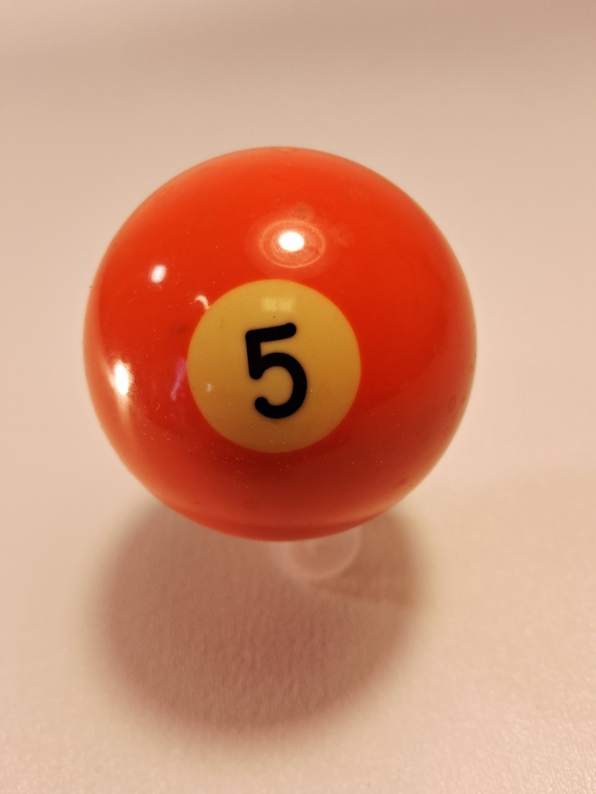 Vintage Crystalate 2 1/4" Billiard Solid Orange 5 Pool Ball Replacement Ball