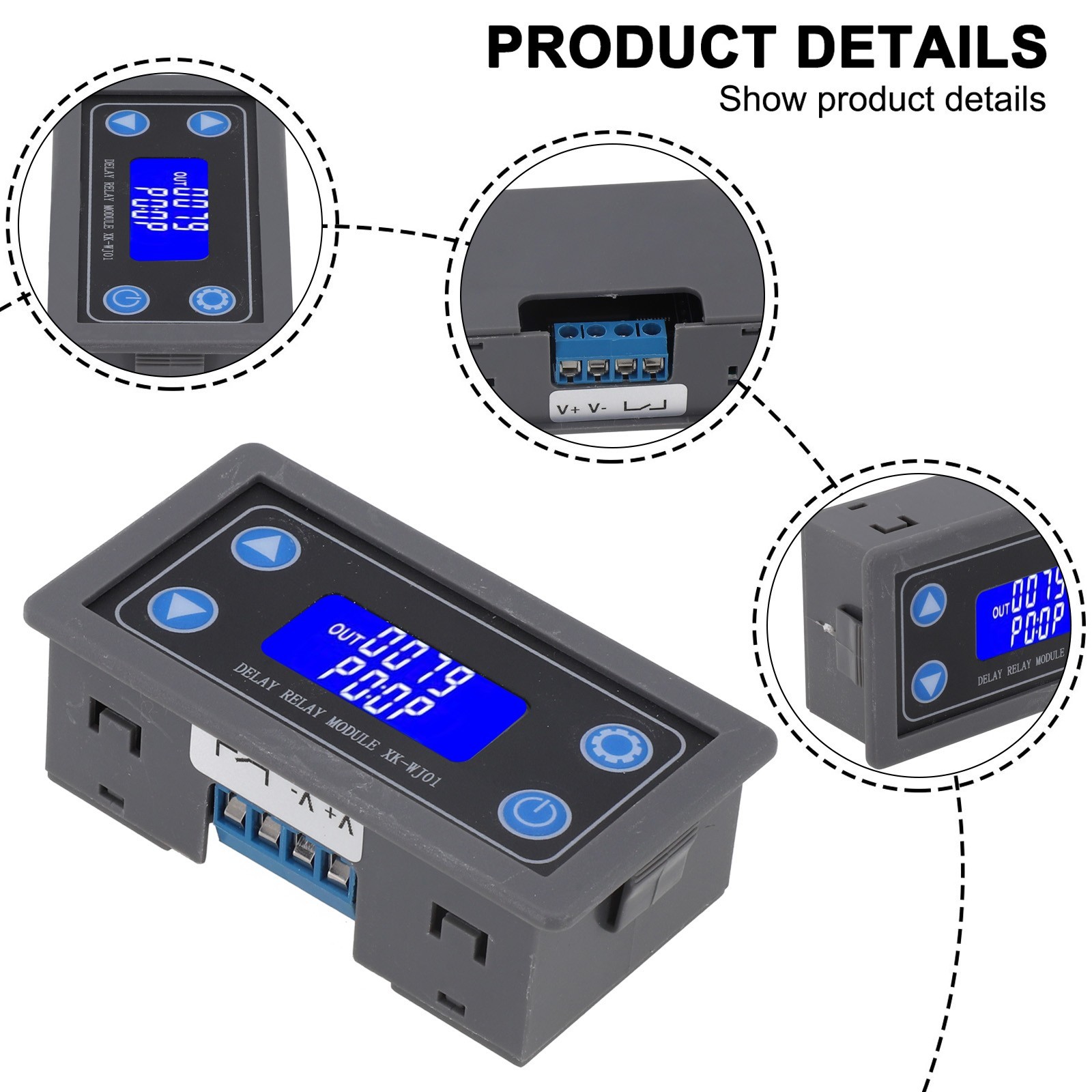 LCD Display Timer Switch for relay Dual Display DC 12V Controller Board