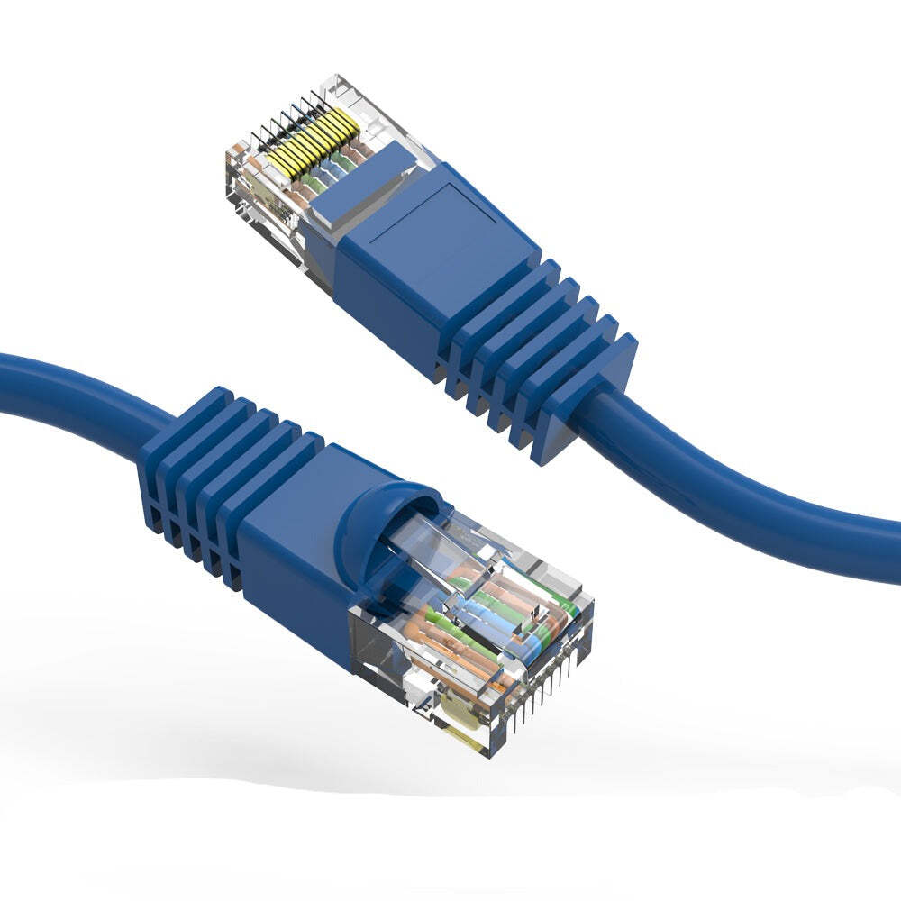 0.5Ft CAT6 UTP Ethernet Network Booted Cable Blue