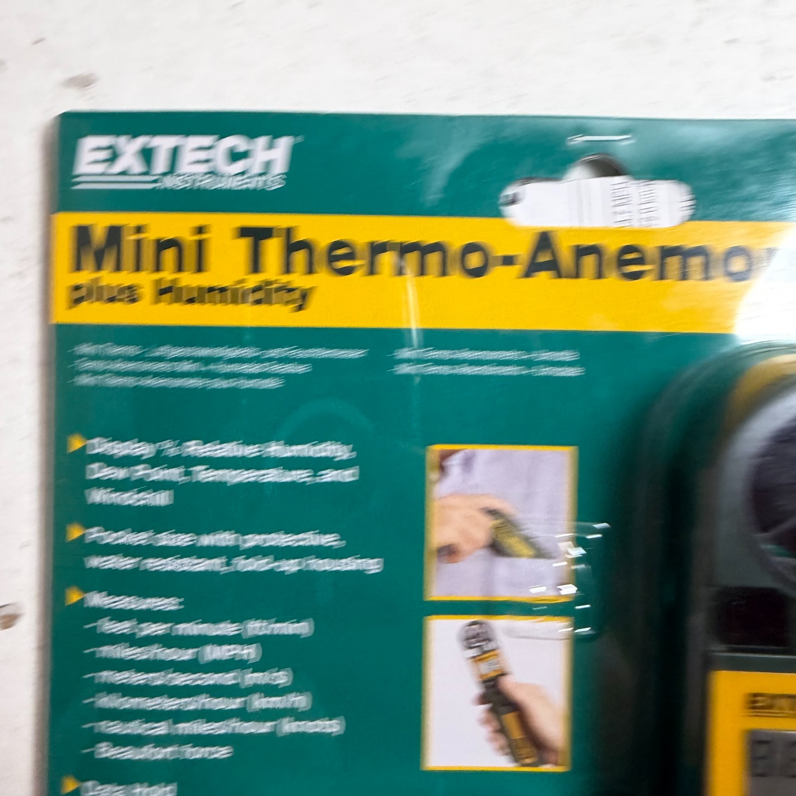 Extech Instruments 45158 Green Water-resistant Digital Mini Thermo-Anemometer
