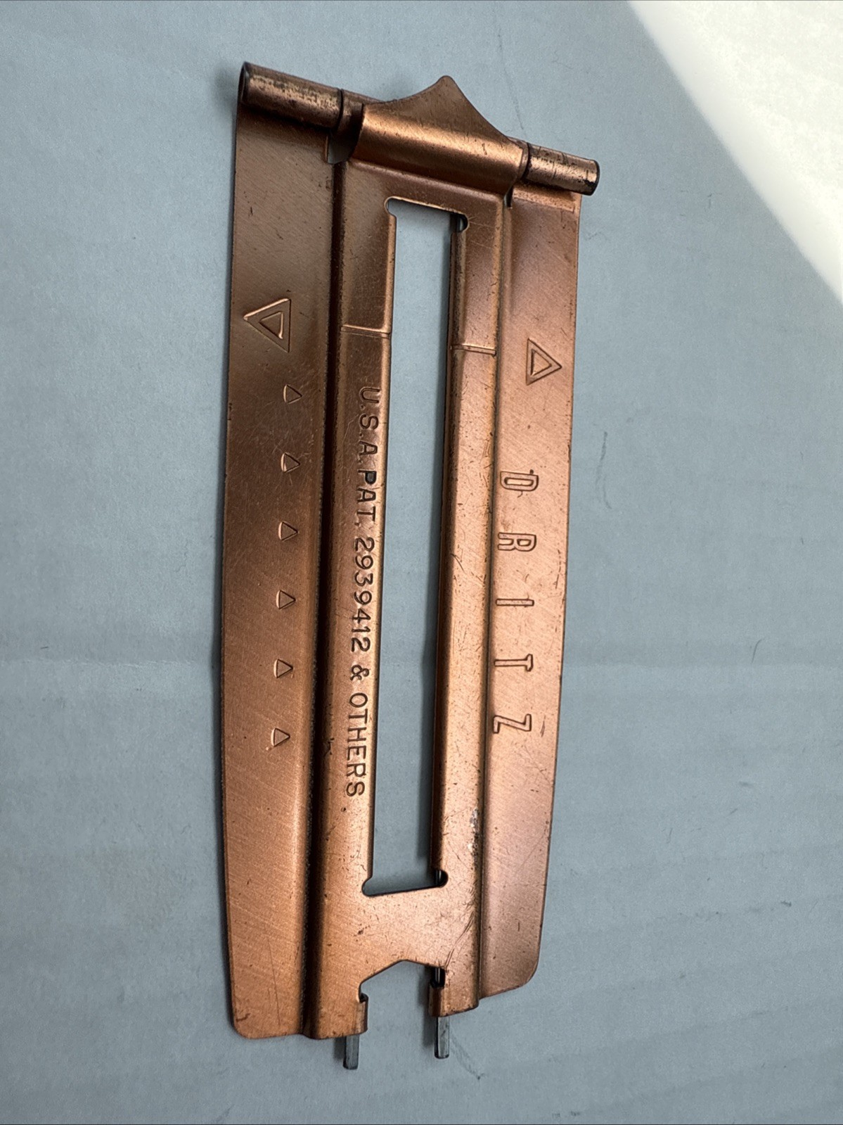 Vtg Dritz Button Hole Maker USA Patent 2939412