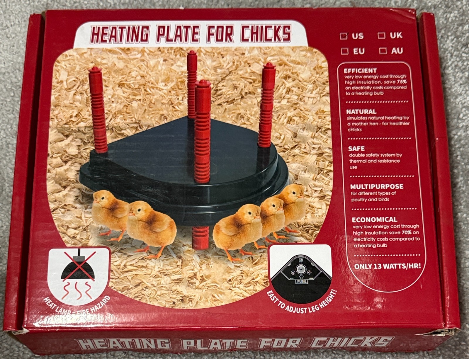 Heating Plate For Chicks Up To 15 Chicks 13 Watts Per Hour