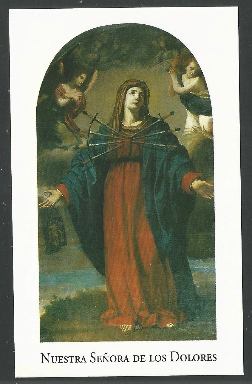 Holy card de la Virgin Dolorosa santino image pieuses estampa