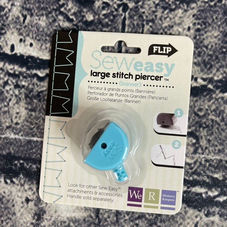 We R Memory Keepers Sew Easy Large Stitch Piercer Blue Attachment