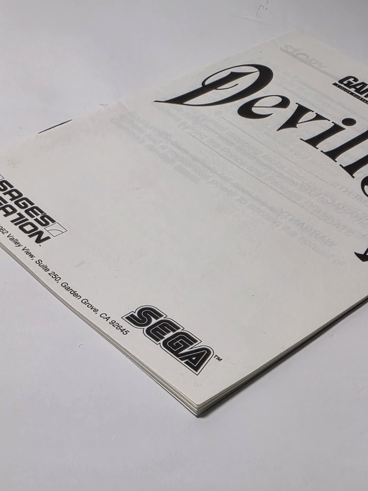 Devilish (Sega Game Gear) Manual /Booklet Only MINT Condition (B4)