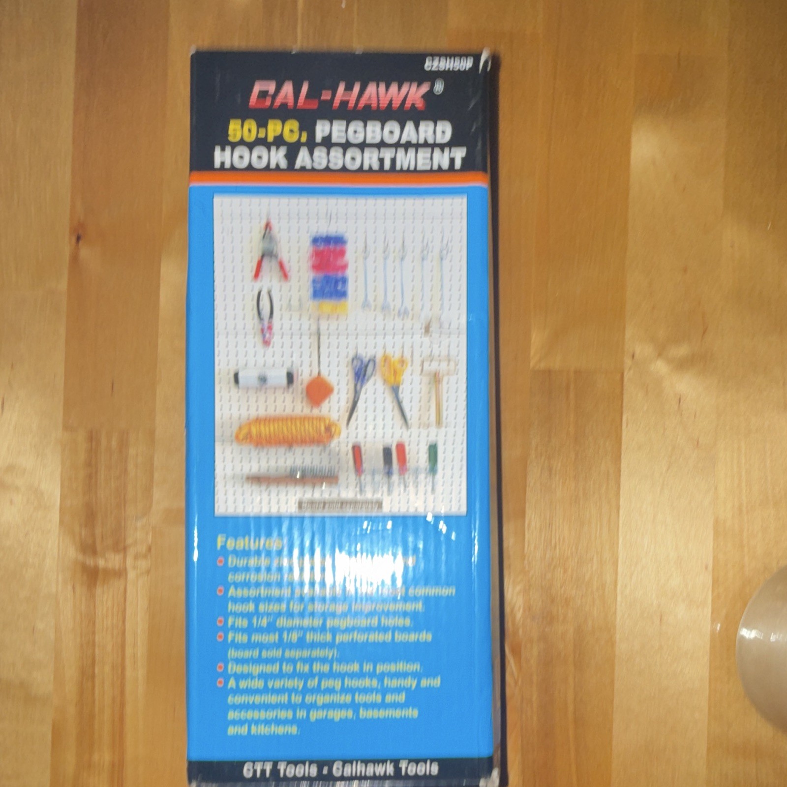 Cal-Hawk 50-PC Pegboard Hook Assortment 6 in Zinc Plated, CZSH50P