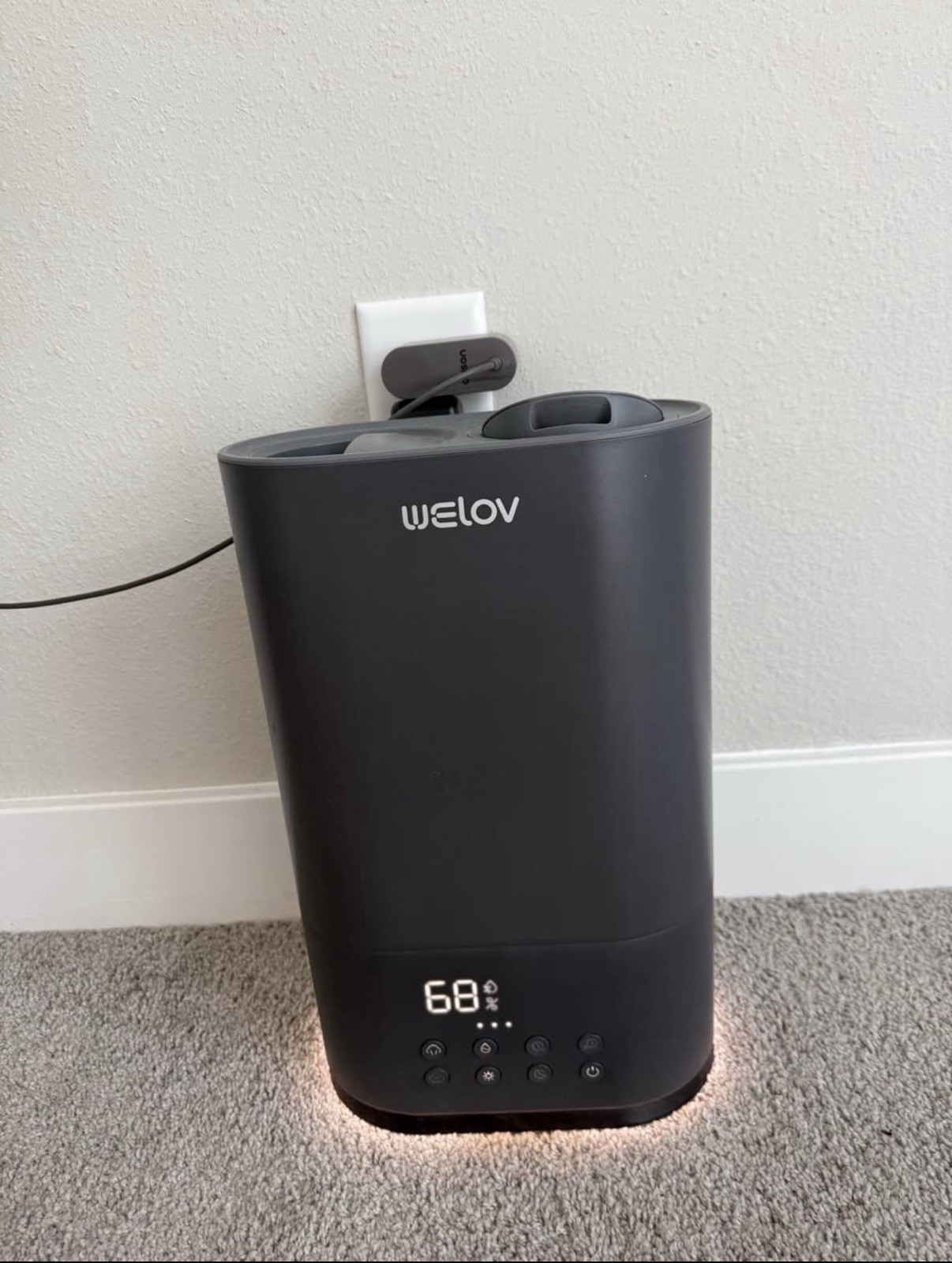 Welov Tower Ultrasonic Humidifier Digital Display Wi-Fi 215+ sq ft 12hr