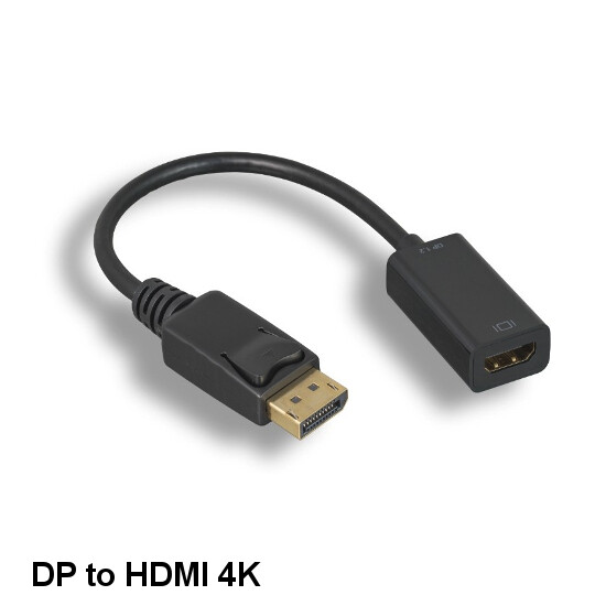 Displayport 1.2 Male to HDMI 1.4 Female Passive Adapter Connector Latch 4K TV