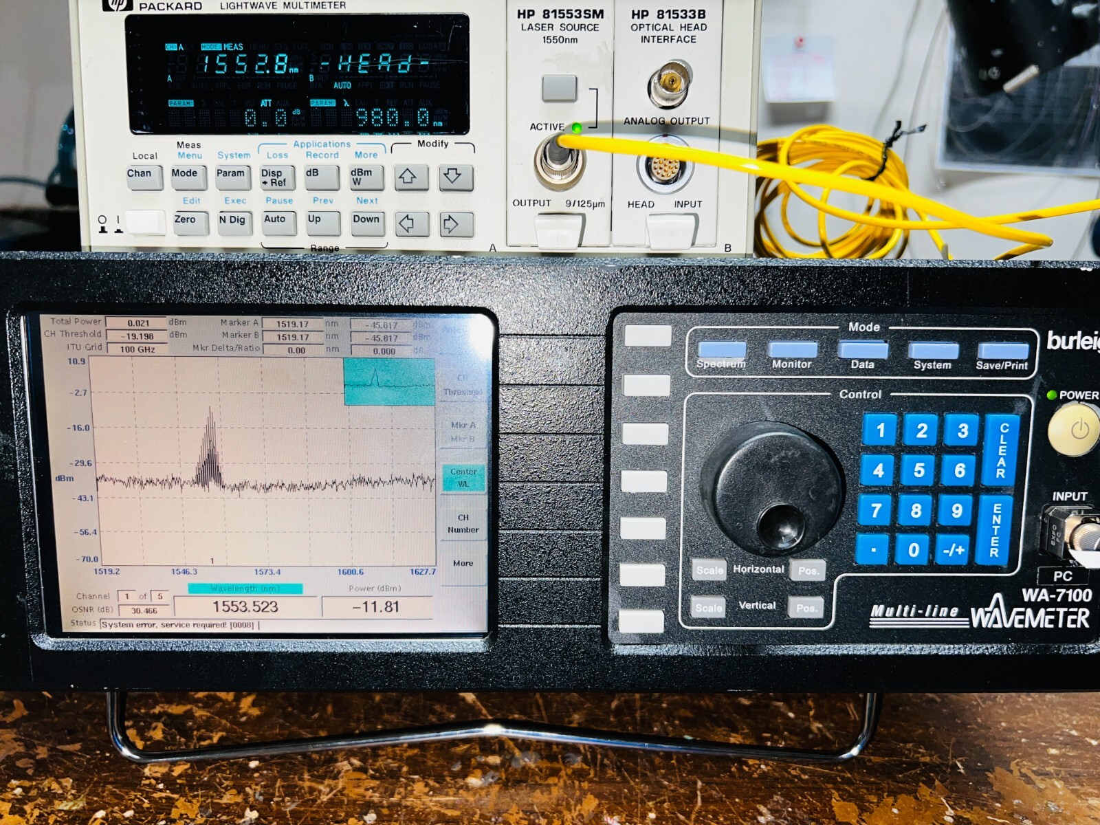 Burleigh WA-7100 Wavemeter Multi-line Wavelength Meter MWM ~ 86120C