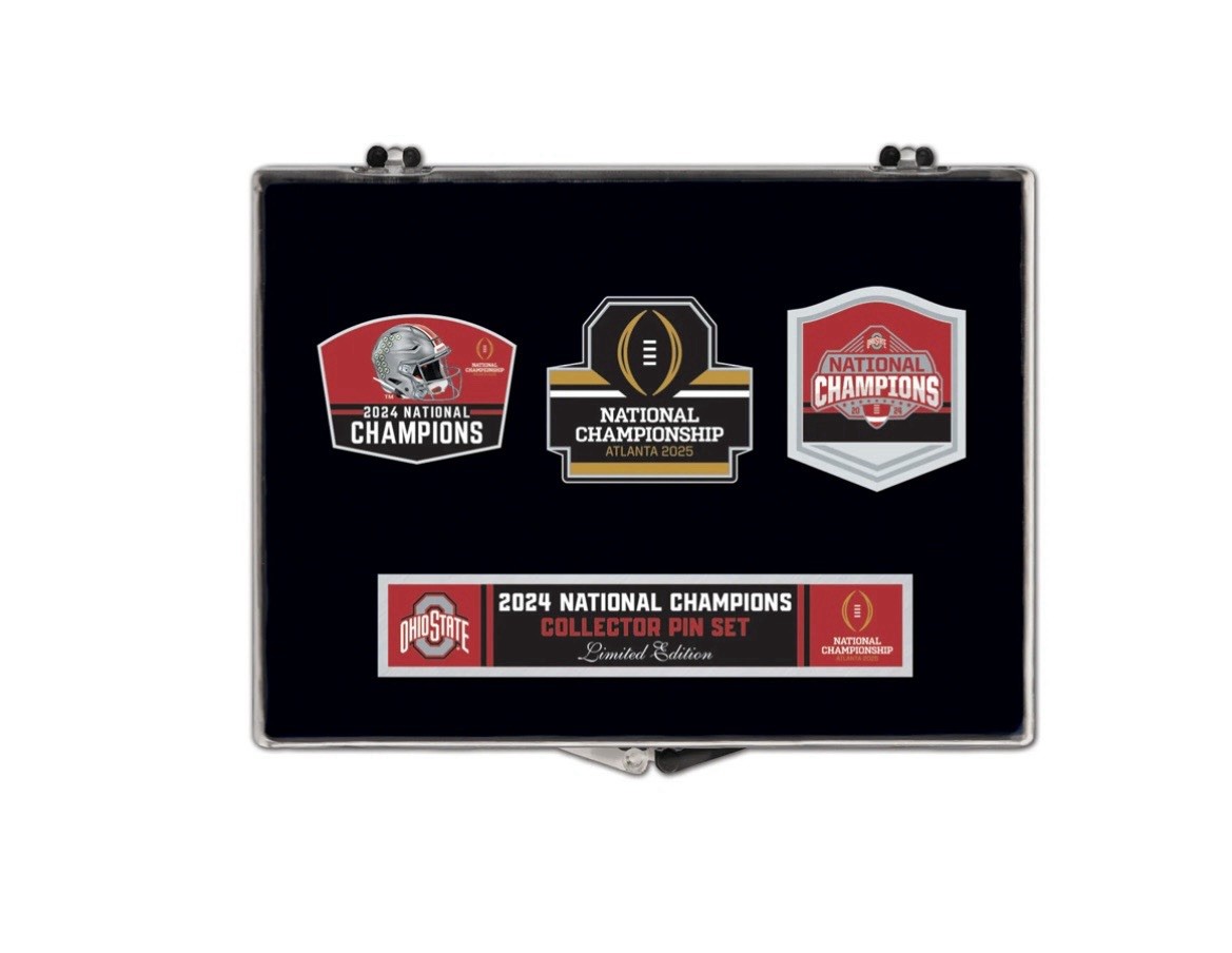 2024-2025 National Champions Ohio State Buckeyes CFP 3 Pin Set