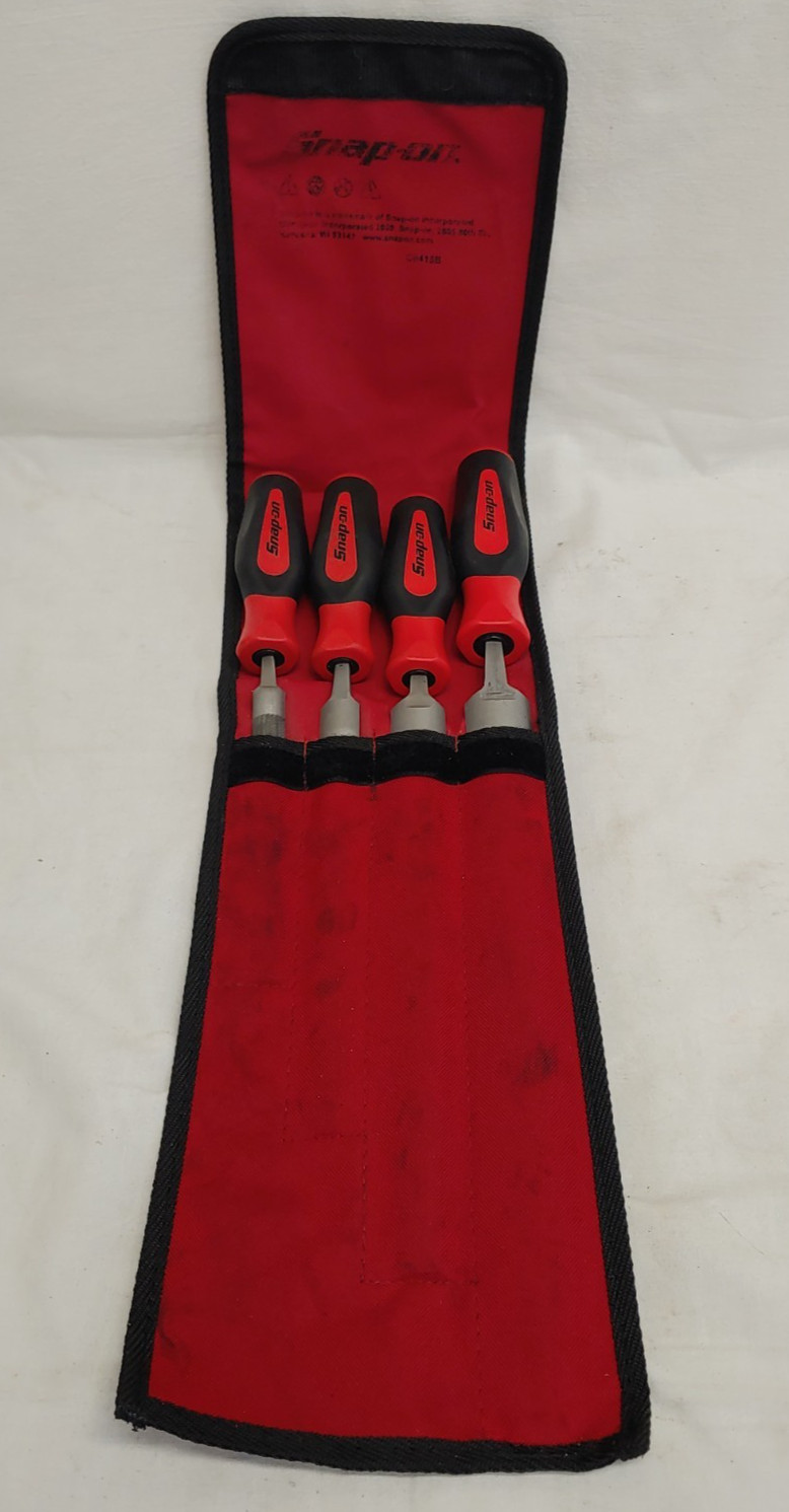 Snap-On 4pc Instinct Soft Grip Handle Half Round File Set - SGHBF400A