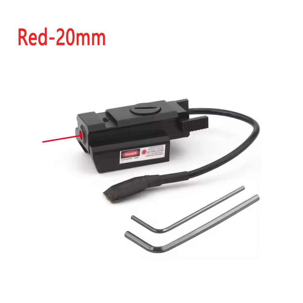 Low Profile Tactical Mini Red Dot Laser Sight 20mm Picatinny Rail for Hunting