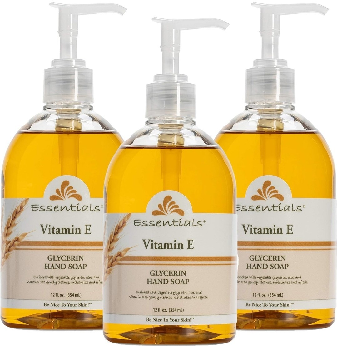 Essentials by Clearly Natural Glycerin Liquid Hand Soap, Vitamin E, 12oz. 3pack
