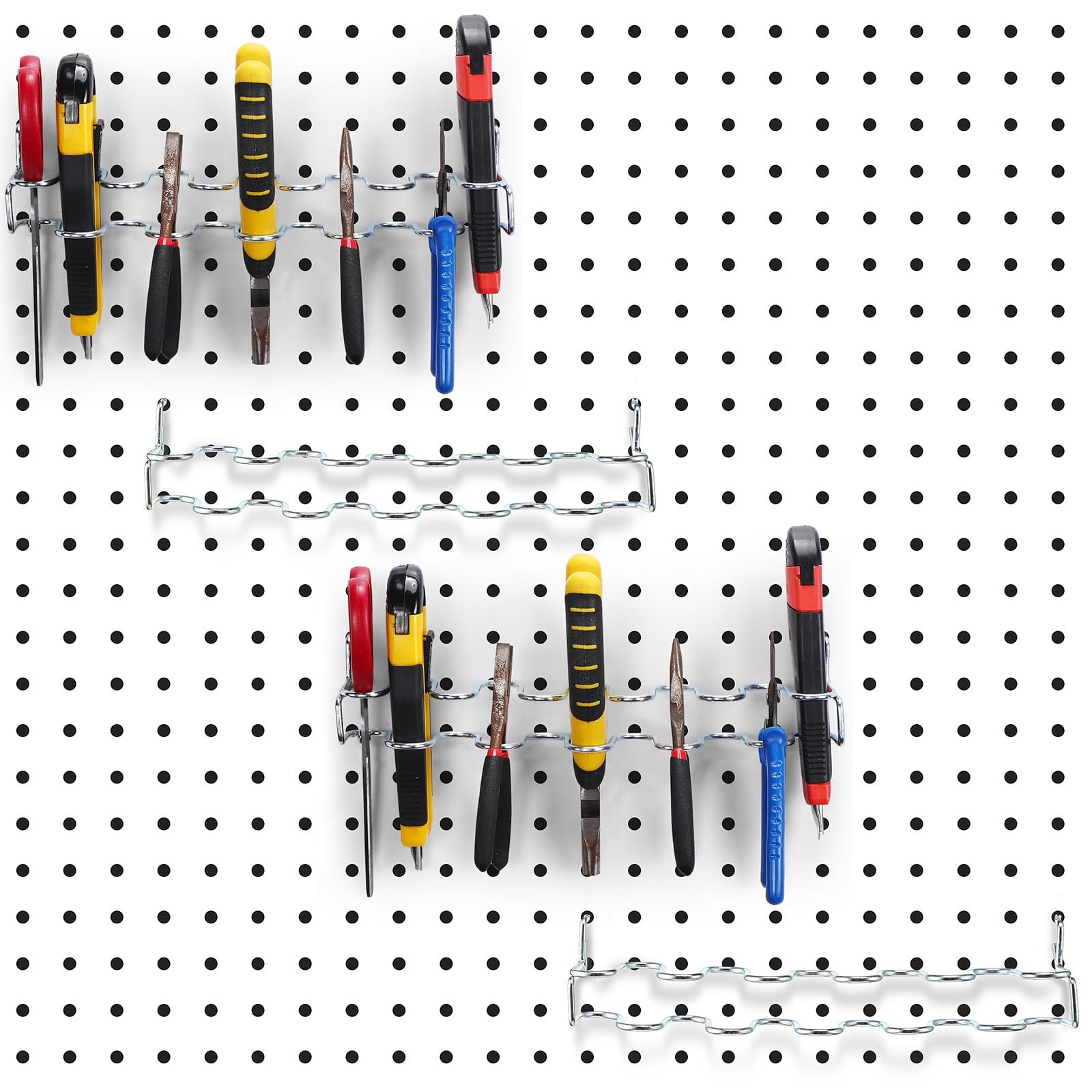 Pegboard Pliers Holder 4 Pieces Steel Rack Organizer Workbench Tool Shed