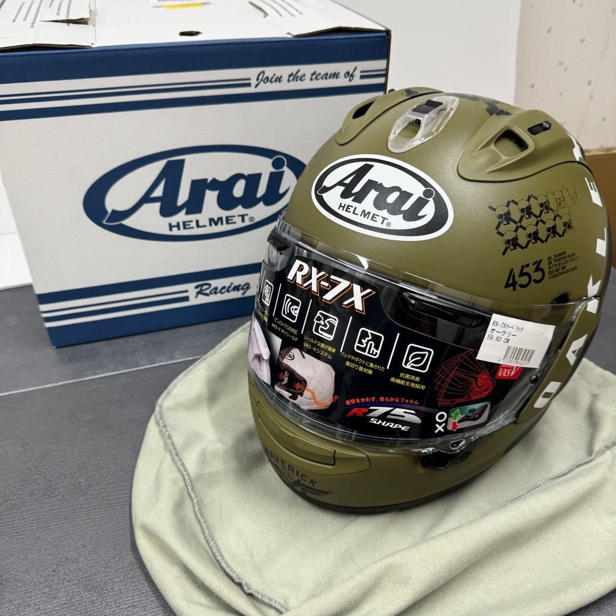 Arai RX-7X Maverick Oakley Helmet M 59-60cm Near Mint w/Box Japan Full Face