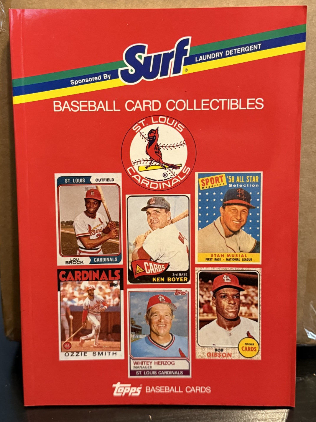 1988 ST. Louis Cardinals Topps Surf Laundry Detergent Baseball Card Book MINT