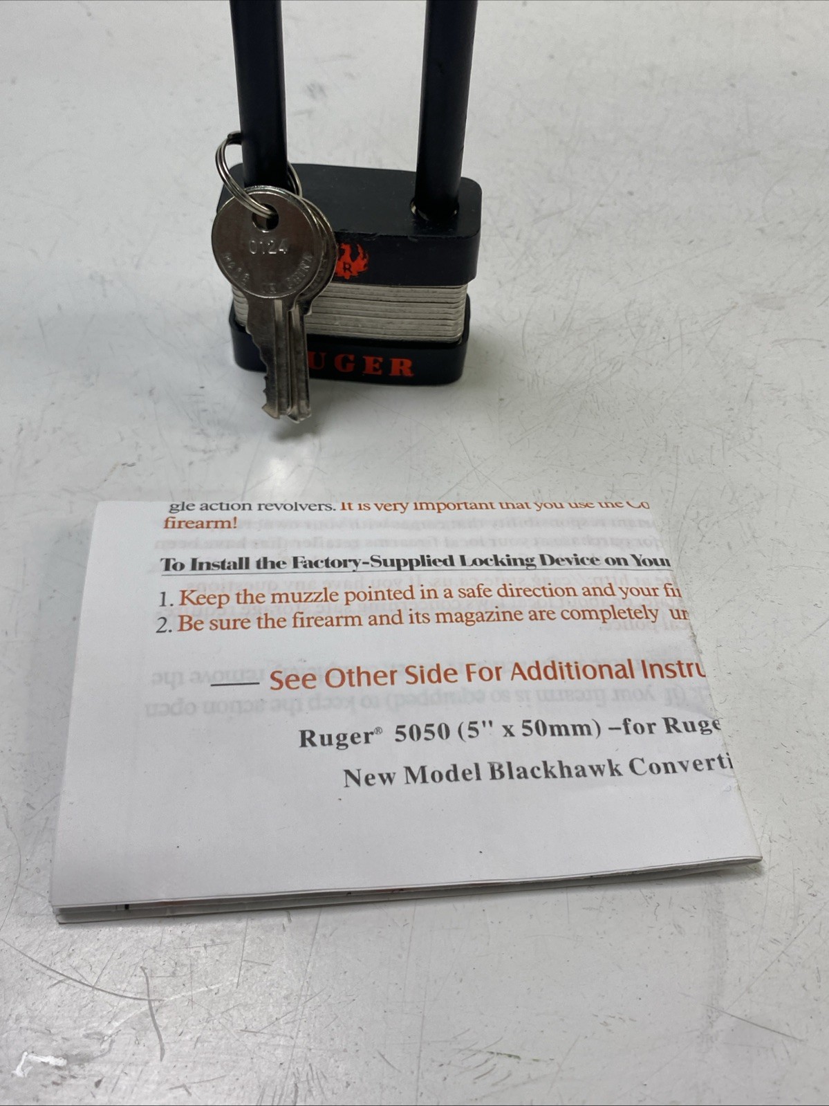 Genuine RUGER Gun Lock - 2 keys - NEW