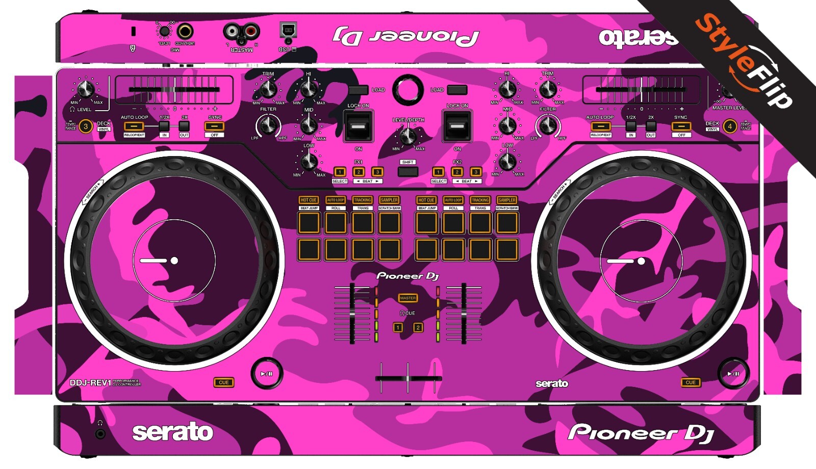 Pioneer DDJ-REV1 Skin | Camo Pink | Protective Decal | StyleFlip Skins