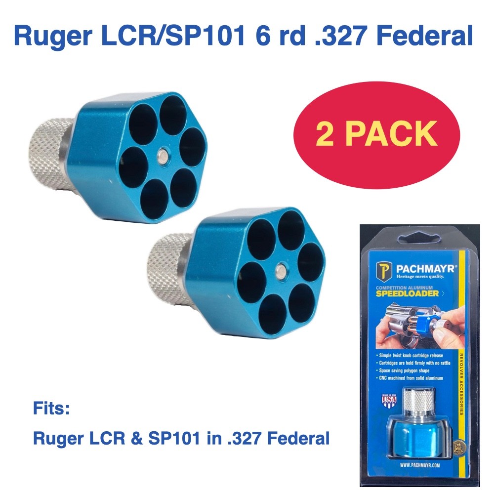 Pachmayr Ruger 327 Federal LCR Competition Aluminum 6rd Speedloader 2 PACK 02651