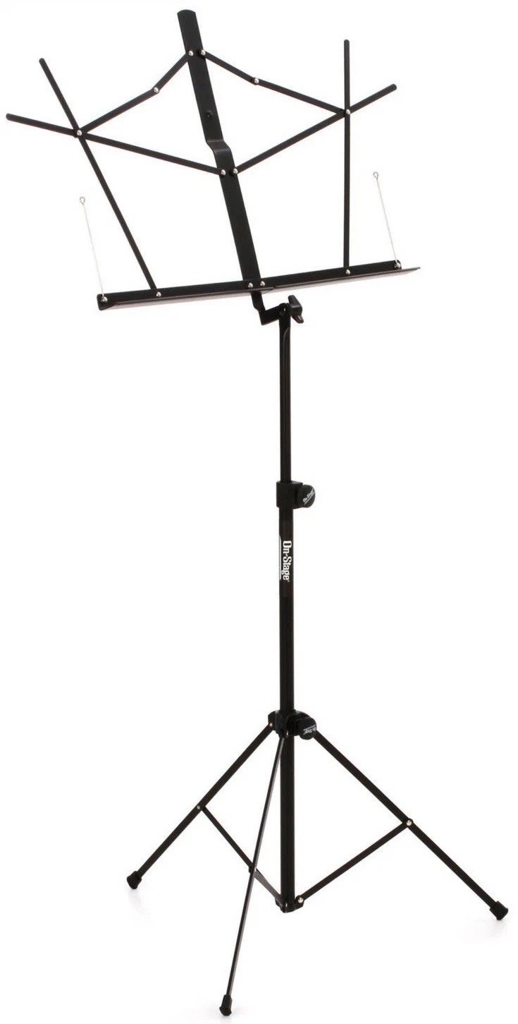 On-Stage Compact Folding Music Stand Collapsible Black SM7122BB With Bag NEW