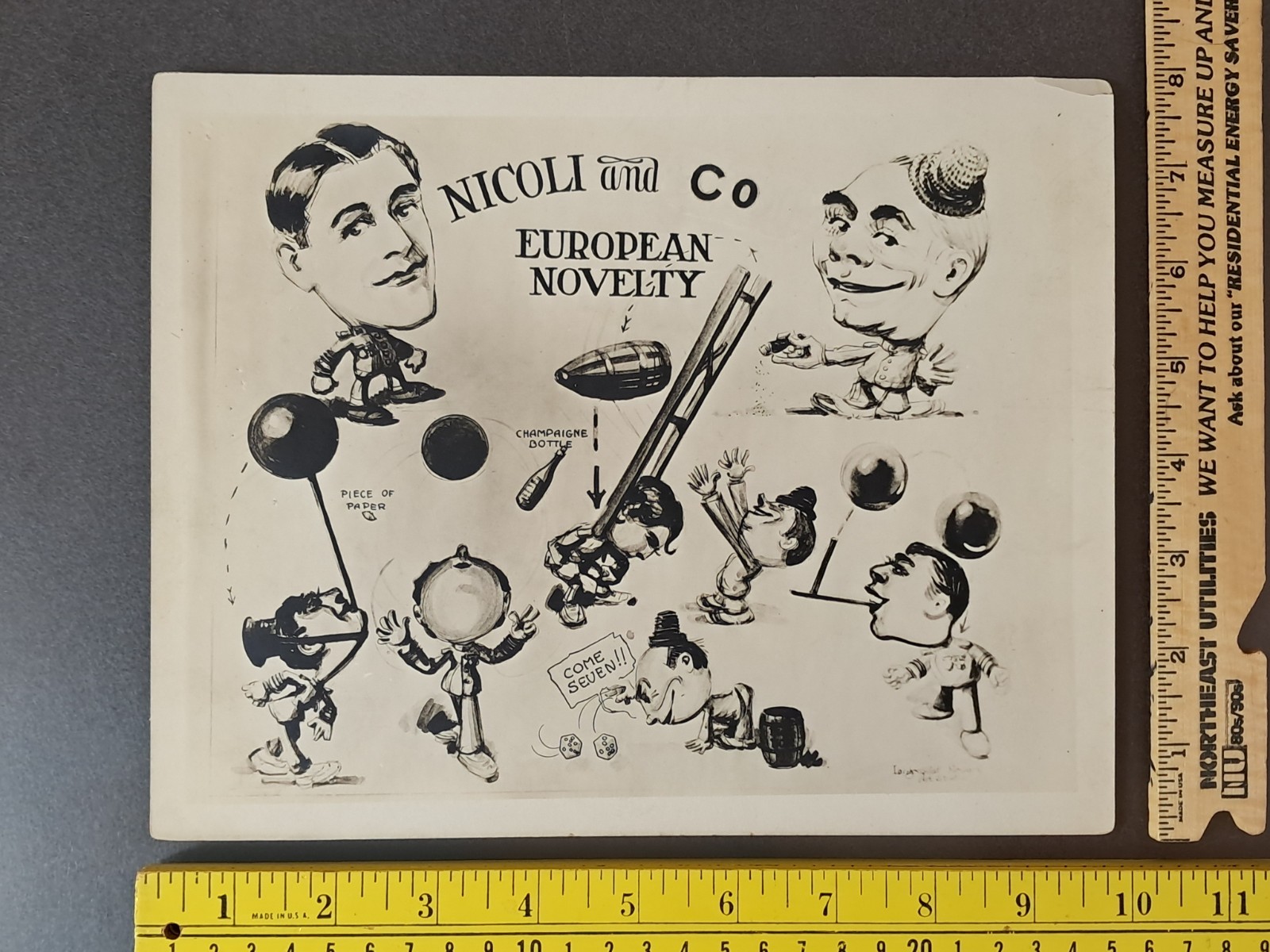 Magic Vintage Collectable European Novelty 10" x 8" Photo