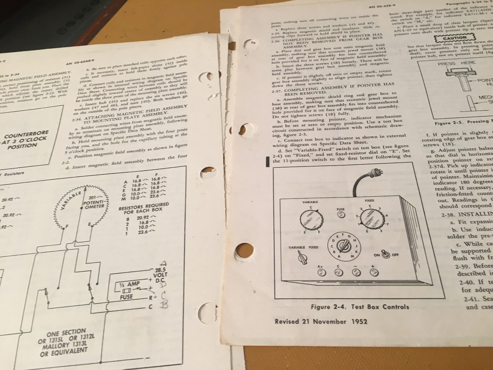Liquidometer EA711 & EA721 Quantity & Pressure Indicators Overhaul Instructions