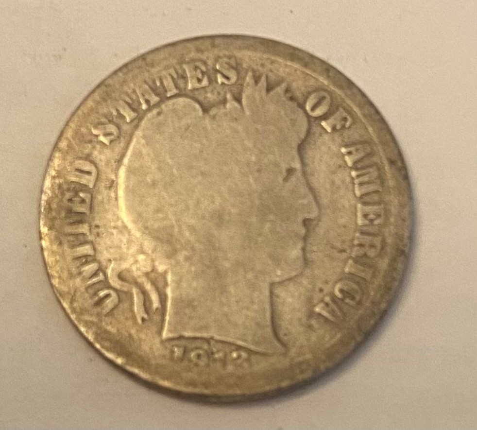 1913-S Silver Barber Dime, Key Date, Tough Date To Find!