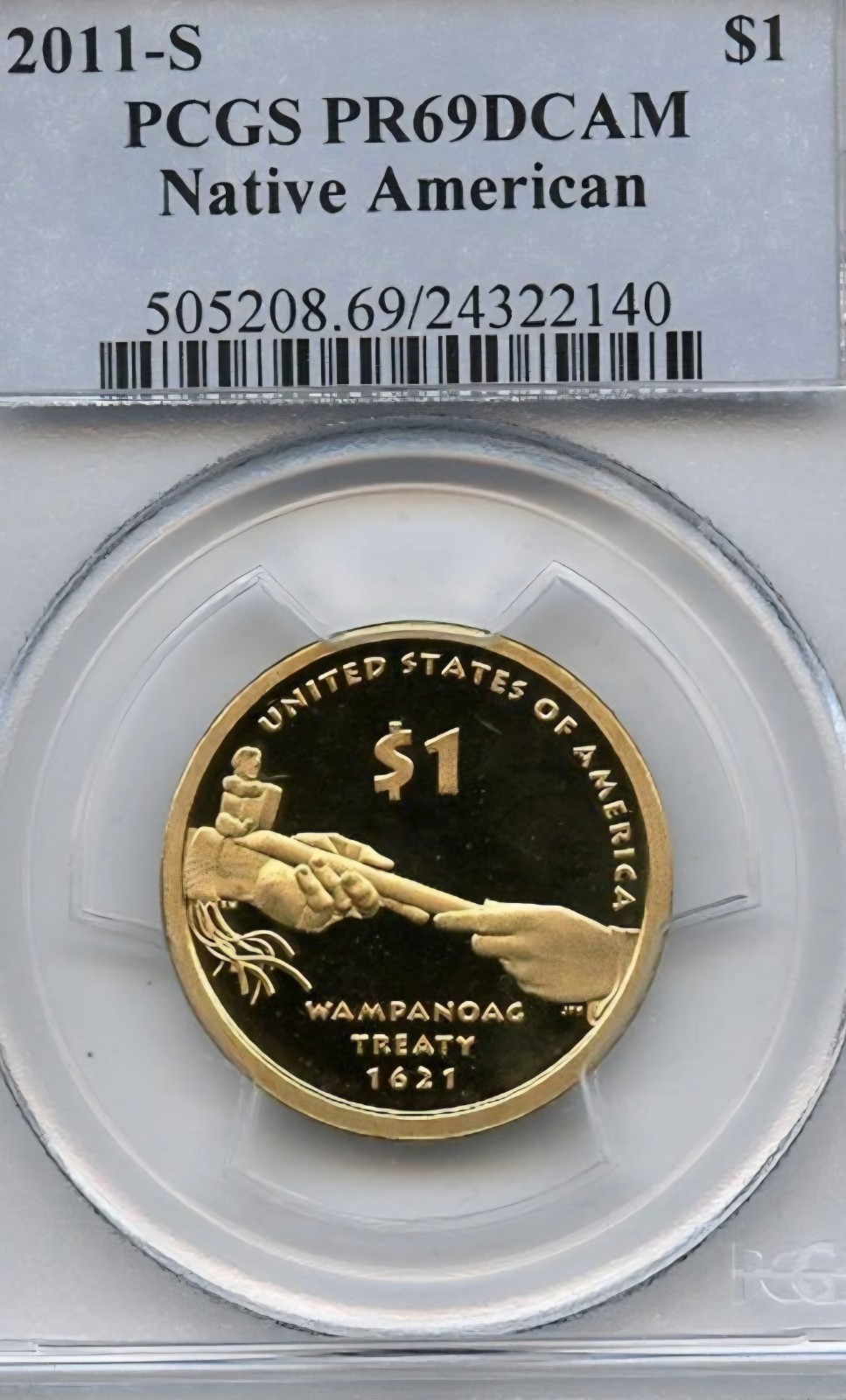 2011 S $1 Sacagawea Dollar PCGS PR69DCAM