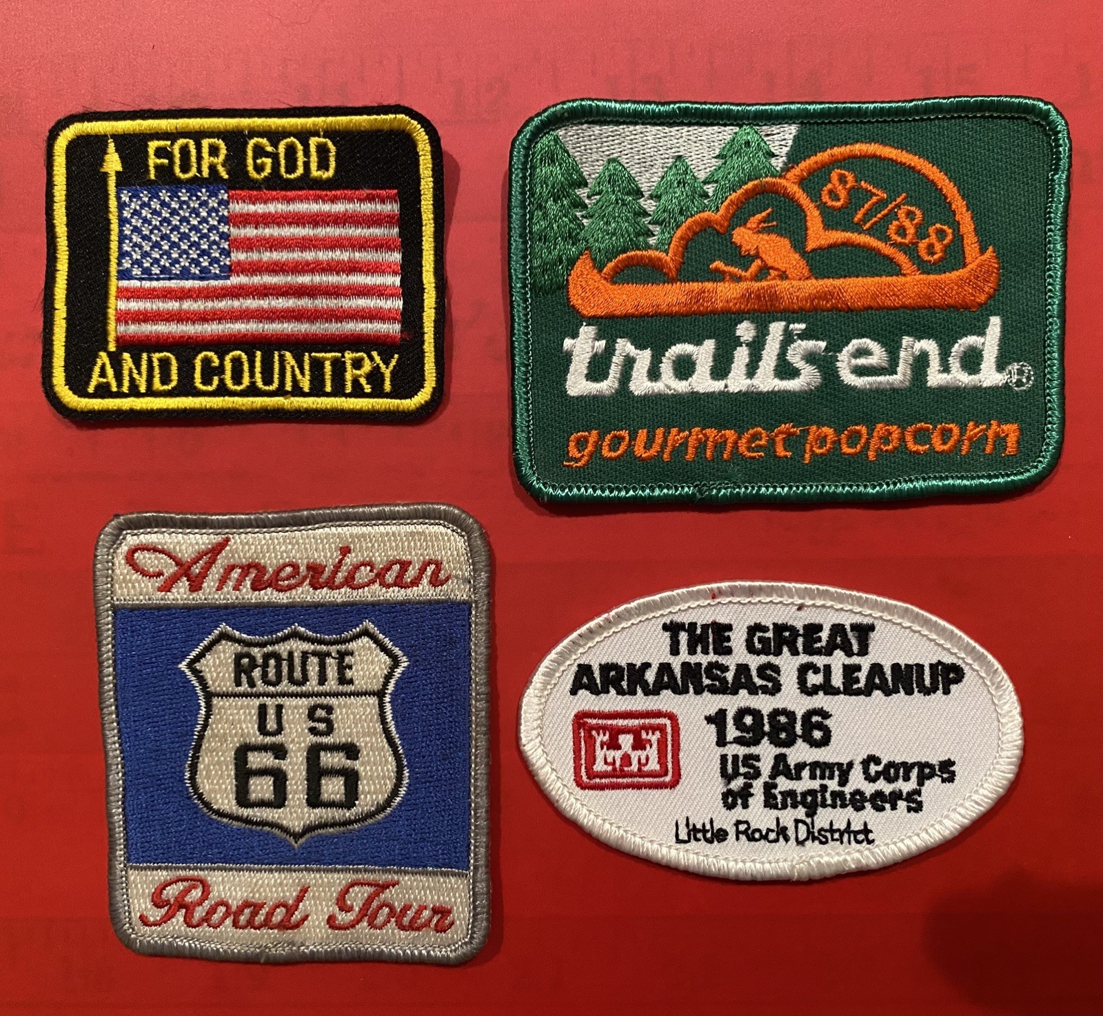 Lot of 4 Embroidered Patches Related to Various Organizations and Events