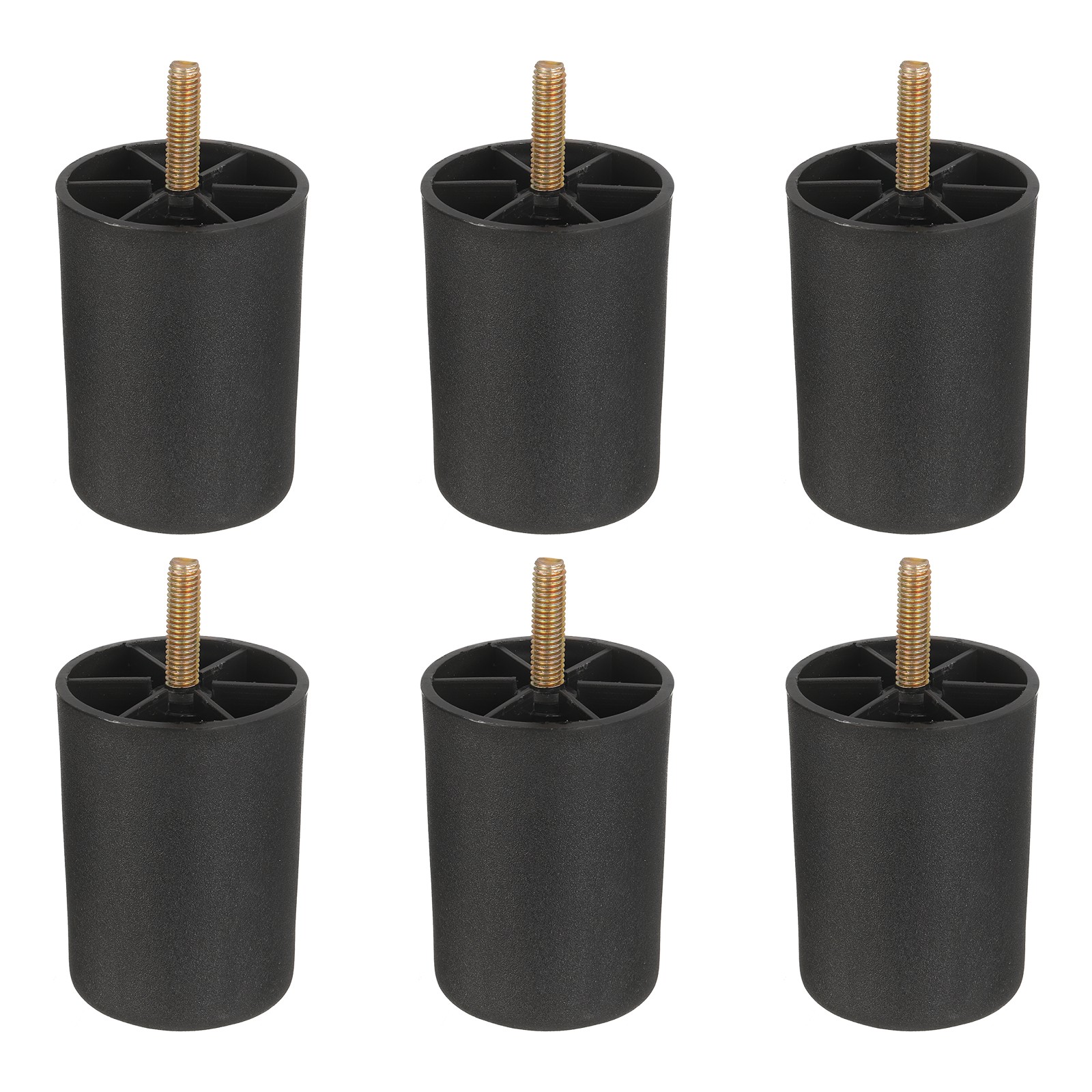 6 Pcs 3.15 x 2.28 Inch Furniture Leg, Plastic Tapered Replacement Leg